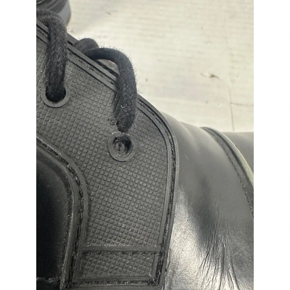 Vintage Foundry Co VF1392 Mens Black Leather Lace Up Boots Size 12 Red Lining
